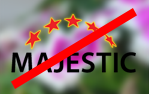 Onjuiste achtergrondafbeelding achter Majestic-logo