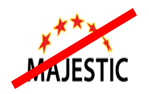 Majestic-logo met uitgerekte hoogte