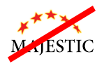 Majestic-logo met onjuist lettertype